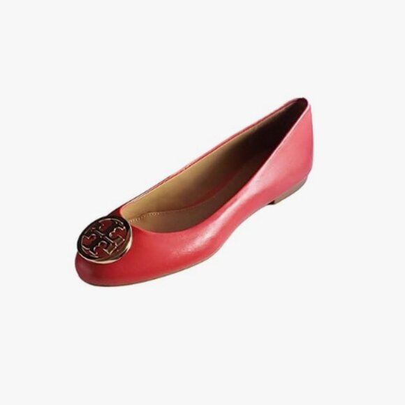 NEW Tory Burch Benton 2 Ballet Flat Nappa Leather in Brilliant Red - Picture 2 of 6